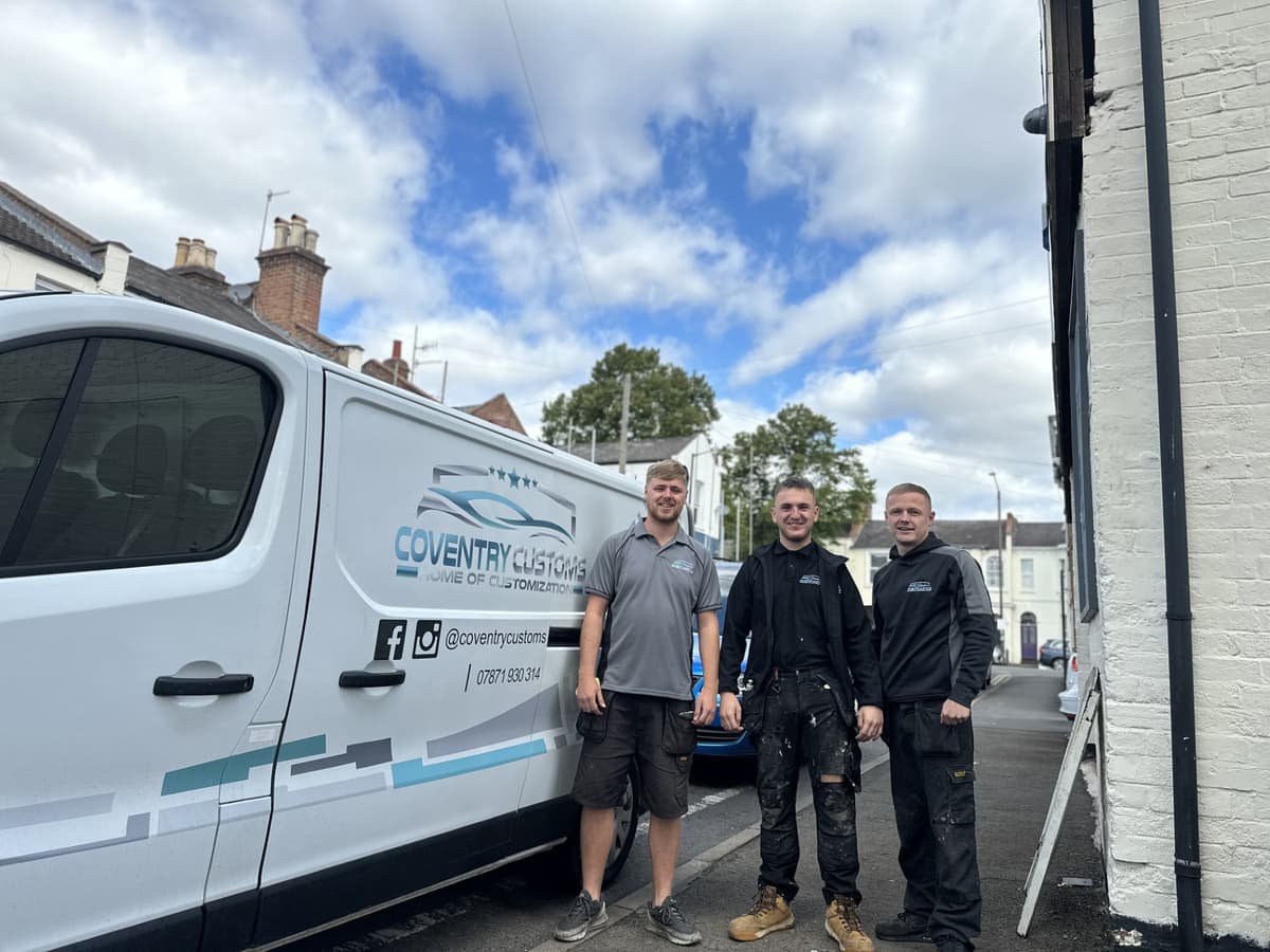 Mechanic working on a car
